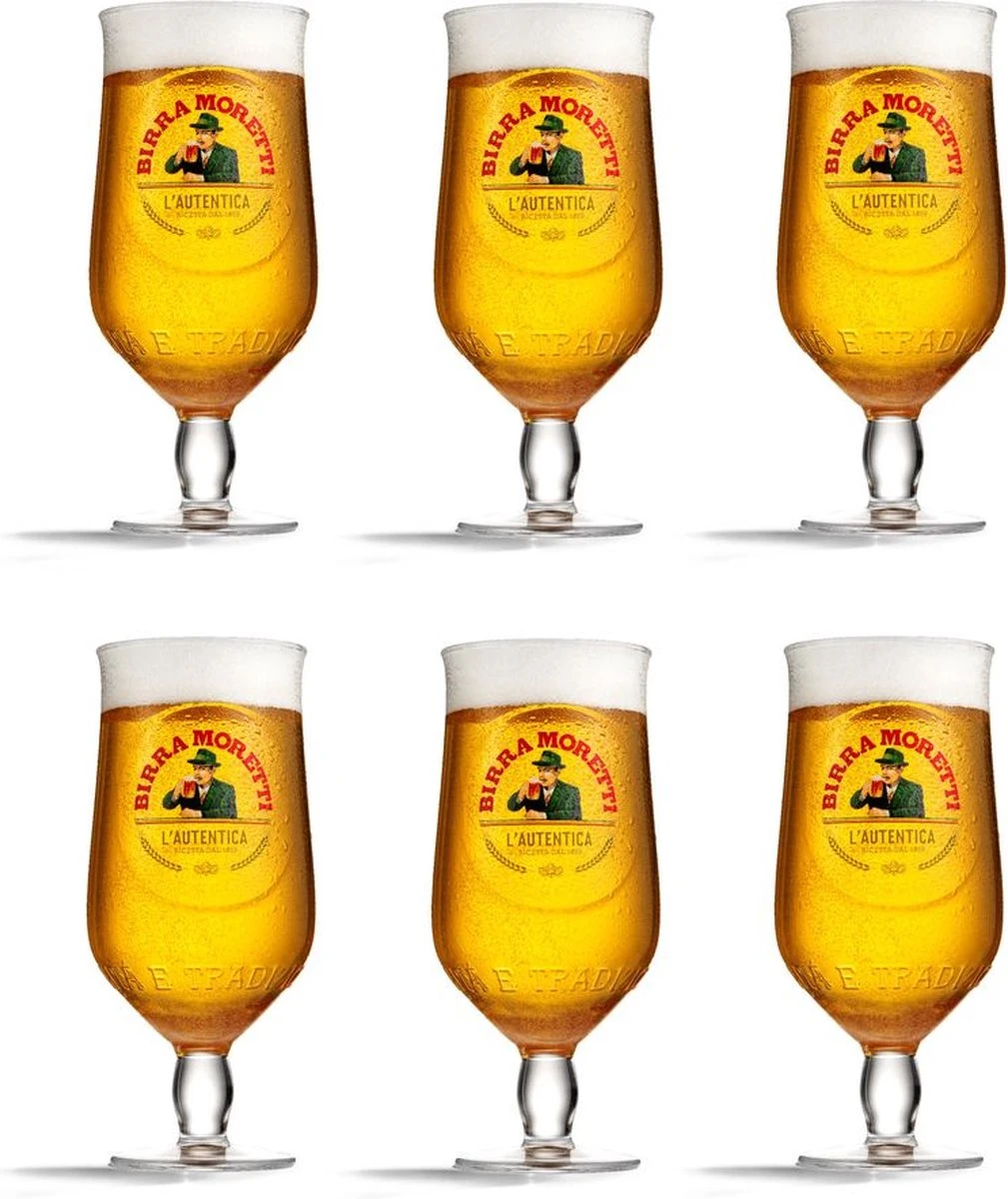 Birra Moretti Speciaal Bierglazen - 25cl - 6 Stuks - Bierglazen Op Voet 5 Birra Moretti Speciaal Bierglazen - 25cl - 6 Stuks - Bierglazen Op Voet - Afbeelding 3