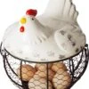 Eiermand Draadstaal Kip Wit Eierrek Eierhouder Eieren Bewaren Metaal Fruitschaal -Merkloos Winkel 1014x1200 2