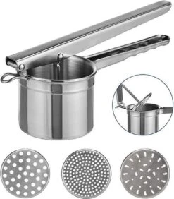 Haushalt 14073 - Aardappelpers - Puree - RVS - 3 Losse Schijven -Merkloos Winkel 1050x1200 4