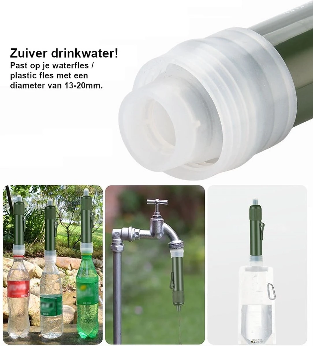 Merkloos Fllterwell Waterfilter - Survival - Zuiver & Schoon Drinkwater - Lichtgewicht - Water Filter - Outdoor - Hiking & Wandelen 3 Merkloos Fllterwell Waterfilter - Survival - Zuiver & Schoon Drinkwater - Lichtgewicht - Water Filter - Outdoor - Hiking & Wandelen - Afbeelding 2