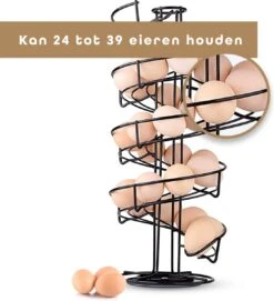 Eiermand – Eierrek – Eierhouder – Eieren – 360° - Zwart - Pasen - 39 Eieren - BAULK® -Merkloos Winkel 1094x1200