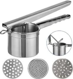 Haushalt 14073 - Aardappelpers - Puree - RVS - 3 Losse Schijven -Merkloos Winkel 1097x1200 1