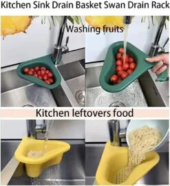 Merkloos Kunststof - Vergiet - Donkergroen - Driehoek - Zeef - Spoelbak - Gootsteen - Zwaanvorm - Lange Haak -Merkloos Winkel 1103x1200 6