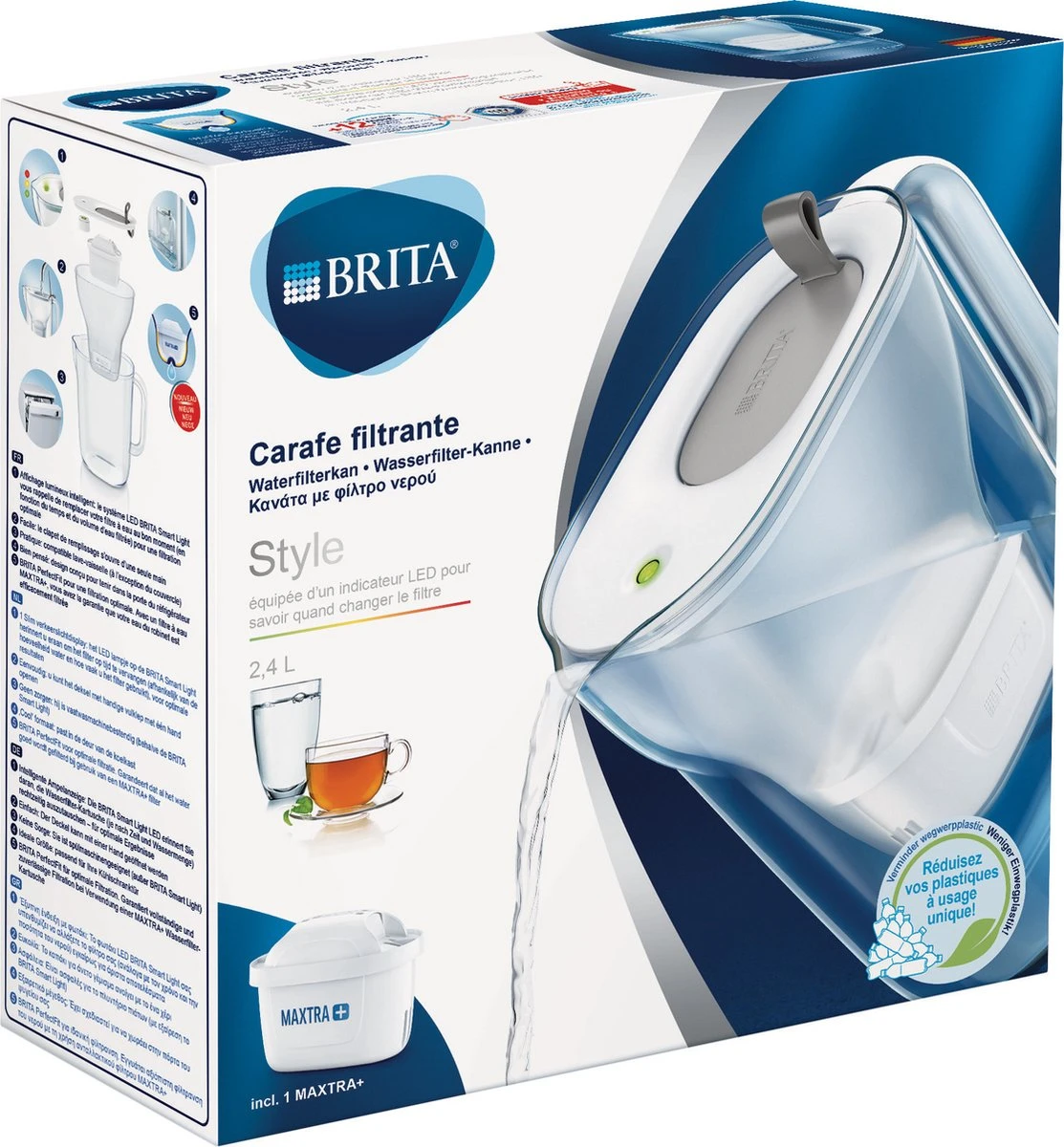 BRITA - Waterfilterkan Style Cool - Grijs - 2,4L 20 BRITA - Waterfilterkan Style Cool - Grijs - 2,4L - Afbeelding 18