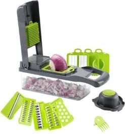 Luxe Groentesnijder Set - Multifunctionele Groentesnijder - Mandoline - Uiensnijder - Groentensnijder - Keukensnijder - Keukenmandoline 15 Delig -Merkloos Winkel 1123x1200 1