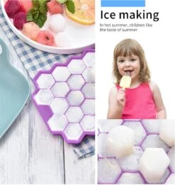 Siliconen IJsblokjesvorm Met Deksel Assorti - IJsklontjesvorm - IJsklontjes - IJsvormpjes Maker - Fruit IJs - Babyvoeding - IJsjes Maken - Fruit Voor Smoothies Invriezen - IJslolly's - Hapjes - IJsklontjes Vorm - Herbruikbaar - BPA Vrij - Hexagon -Merkloos Winkel 1135x1200 1