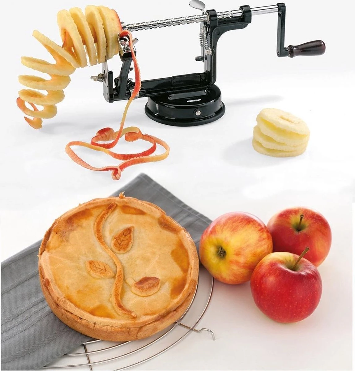 GEFU Appelboor & Appelschiller - 3 In 1 5 GEFU Appelboor & Appelschiller - 3 In 1 - Afbeelding 3