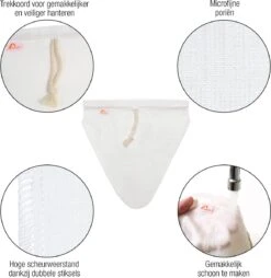 Amazy Set Van 2 Notenmelkzakken Van Hennep Incl. Inzetstuk Met Applicatietips | 100% Natuurlijk - Veelzijdig Zeefdoek Voor Het Bereiden Van Notenmelk, Groentesappen En Smoothies (2 Stuks | Driehoek) -Merkloos Winkel 1165x1200 3