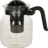 Merkloos Glazen Transparante Theepot 1.5 L Met Zwart Filter - Thee Drinken - Thee Serveren - Theepotten Met Filters -Merkloos Winkel 1181x1200 2