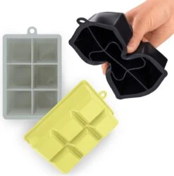 Blumtal IJsblokjesvorm - 2 X 6 IJsblokjes - Hoogwaardig Siliconen - 12 Stuks - 4,4 Cm - Ultimate Grey - Grijs / Geel -Merkloos Winkel 1184x1200 11
