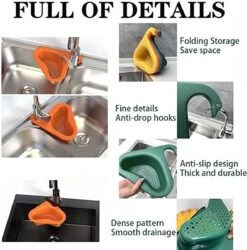 Merkloos Kunststof - Vergiet - Donkergroen - Driehoek - Zeef - Spoelbak - Gootsteen - Zwaanvorm - Lange Haak -Merkloos Winkel 1187x1200 3