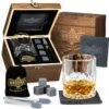 Whisiskey Luxe Whiskey Set - Incl. Whiskey Glas, 4 Whiskey Stones, Onderzetter, Ijstang, Fluwelen Opbergzak, Opbergbox - Whisky Geschenkdoos - Accessoires - Herbruikbare IJsblokjes - Cadeau Voor Man & Vrouw -Merkloos Winkel 1195x1200 25