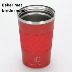Castagnola Design RVS Koffiebeker To Go - Rood - 380ml - Thermosbeker - Theebeker -Merkloos Winkel 1198x1200 7