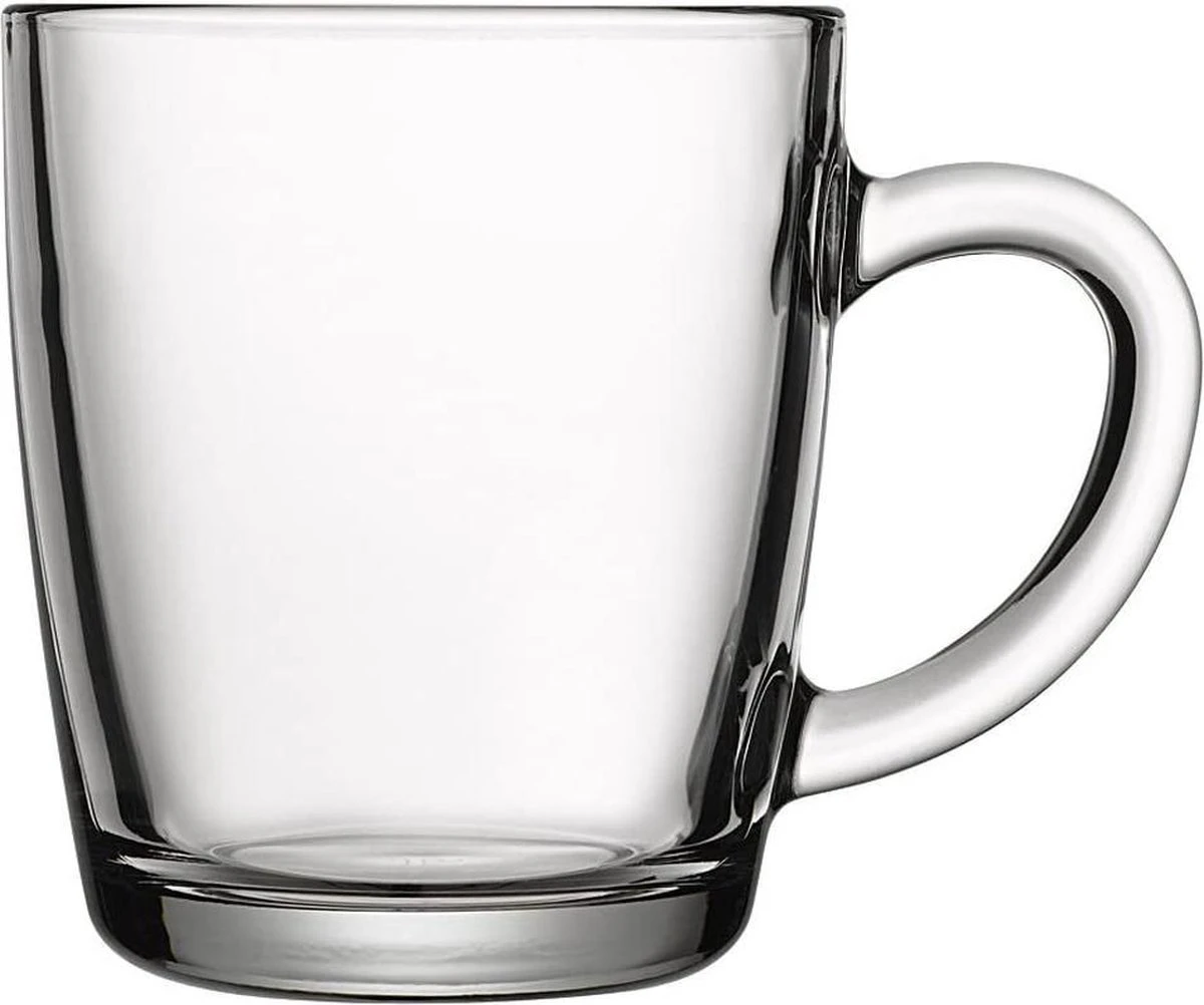 Pasabahce 55531 - Drinkglazen, Theeglas Met Handvat "Basic", Set Van 6