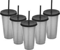 Herbruikbare Bekers Met Rietje En Deksel Van Plastic – Starbucks Design – Drinkbekers Met Rietje – Kleur Veranderende Beker -Merkloos Winkel 1200x1012 2