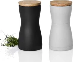 AdHoc Peper En Zoutmolen Set - Twin Mini - Zwart/Grijs