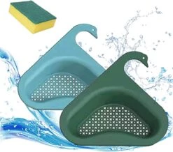 Merkloos Kunststof - Vergiet - Blauw - Driehoek - Zeef - Spoelbak - Gootsteen - Zwaanvorm - Lange Haak -Merkloos Winkel 1200x1060 5