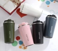 Koffiebeker To Go - RVS Thermosbeker - Drinkfles - Herbruikbare Koffiebeker - 500 Ml - Wit -Merkloos Winkel 1200x1070