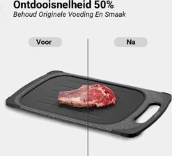 KC Merials Snijplank & Ontdooiplaat 2 In 1- Multifunctionele Snijplank - Kunststof Snijplanken - 2 Tot 10 Keer Sneller Vlees Ontdooien - Hygiënisch, Veilig & Duurzaam. -Merkloos Winkel 1200x1082 5