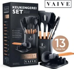 VAIVE Kookgerei Set 13-delig Met Houder - Keukengerei Set - Garde - Spatel Silicone -Merkloos Winkel 1200x1113 2