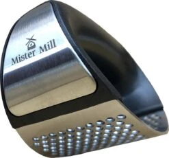 Mister Mill Knoflookpers RVS Incl. Peller En Borstel - Lookpers - Knoflook Pers - Gemberpers - Knoflooksnijder - Knoflookpeller - Garlic Press