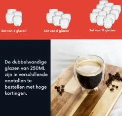 Powarkleen® - 250ml Set Met 6 Dubbelwandige Theeglazen - Theeglazen - Koffieglazen -Merkloos Winkel 1200x1135 4
