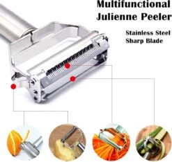House Of Husk Dubbelzijdig Dunschiller - Julienne - Groenteschiller - Fruitsnijder -Merkloos Winkel 1200x1137 3