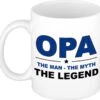 Opa The Man The Myth The Legend Cadeau Mok / Beker Wit - 300 Ml - Verjaardag - Kado Koffiemok / Theebeker -Merkloos Winkel 1200x1145 2