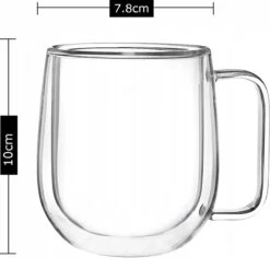 Dubbelwandige Koffieglazen Met Oor - Cappuccino Glazen - Dubbelwandige Theeglazen - 300 ML - 4 Stuks -Merkloos Winkel 1200x1146 11