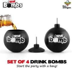 CKB LTD - Bomb Shots - Drank - Jagermeister Shotglaasjes Giftpack - Borrelglaasjes - Kunststof - Shotglazen - Zwart - 4 Stuks - Glazen Shotglas Likeur Drank Jagerbomb -Merkloos Winkel 1200x1148 8