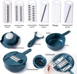 KitchenPrince Multifunctionele Groentesnijder - Mandoline Slicer Dicer - Groentesnijder - Uiensnijder - Fruitsnijder - Keukensnijder - Persen - Mandoline Keukensnijder - Fruitperser - Appelsnijder - Rasp -Merkloos Winkel 1200x1154 2