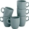Lite-Body Hermes Koffie Beker - 20cl - Set Van 6 Stuks - Groen Grijs