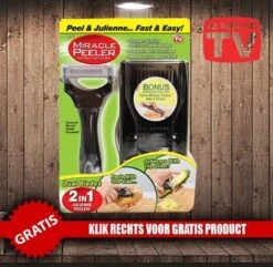 2in1 Miracle Peeler - Zwart - Kunststof - Dunschiller + Julienne Snijder - Bekend Van TV- Complete Set -Merkloos Winkel 1200x1171 13