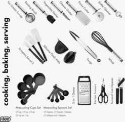 Kookgerei Set - Zwart - 42-delig - Keukengerei -Merkloos Winkel 1200x1172 3