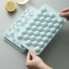 Merkloos Ronde Ijsblokjesvorm Met Deksel Mintgroen- 33 Ronde Ijsblokjes Vorm- Ijsvormpjes Maker- Bioplastic- Stofvrij- Ice Cube- Herbruikbaar- Keukengadgets