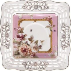 Clayre & Eef Kop En Schotel 200 Ml Roze Wit Porselein Rond Bloemen Servies Cadeau Voor Haar Cappuccino -Merkloos Winkel 1200x1188 1