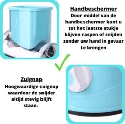 Mandoline Groentesnijder- Slicer Dicer - Rasper - Keukensnijder - Kaasrasp – Trommelrasp - Blauw -Merkloos Winkel 1200x1188 7