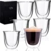 Dubbelwandige ESPRESSO Glazen Van Borosilicaat - Warme En Koude Dranken Kopjes - 70 ML - Set Van 6 -Merkloos Winkel 1200x1189 2