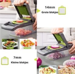 W&Z® Multifunctionele Groentesnijder - Mandoline -Fritessnijder - Keukensnijder - Groentehakker - 16 Delig -Merkloos Winkel 1200x1191 16