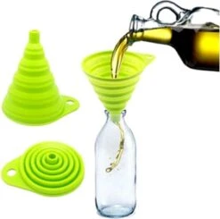 Mini Trechter- Opvouwbaar- Silicone- Ophangbaar- Inklapbaar- Hittebestendig