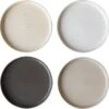 Gebaksbordjes - Taart Bordjes - 4 Stuks - Vaatwasser Bestendig - Keramiek - Wit - Beige - Bruin - Naturel -Merkloos Winkel 1200x1192 4