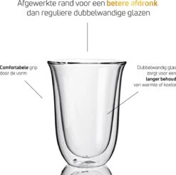VDN Dubbelwandige Koffieglazen Theeglazen - 300 ML Mokken - Set Van 4 Handgeblazen Cappuccino Latte Macchiato Glazen Dubbelwandig -Merkloos Winkel 1200x1195 32