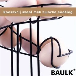 Eiermand – Eierrek – Eierhouder – Eieren – 360° - Zwart - Pasen - 39 Eieren - BAULK® -Merkloos Winkel 1200x1197 30