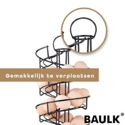 Eiermand – Eierrek – Eierhouder – Eieren – 360° - Zwart - Pasen - 39 Eieren - BAULK® -Merkloos Winkel 1200x1200 1102