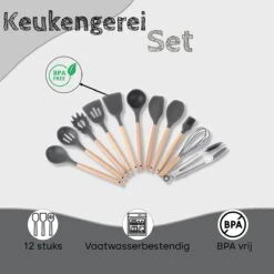 Proudproducts – Keukengerei Set – Kookgerei – Keukengerei – Siliconen – 12 - Delig – BPA Vrij -Merkloos Winkel 1200x1200 1230