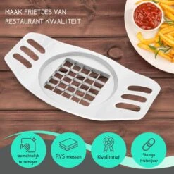 TEN Frietsnijder + EBook Kookboek - Patatsnijder Met RVS Messen - Fritessnijder - Groentesnijder En Uiensnijder - Verse Friet Airfryer Wit 10 TEN Frietsnijder + EBook Kookboek - Patatsnijder Met RVS Messen - Fritessnijder - Groentesnijder En Uiensnijder - Verse Friet Airfryer Wit -Merkloos Winkel 1200x1200 1283