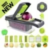 W&Z® Multifunctionele Groentesnijder - Mandoline -Fritessnijder - Keukensnijder - Groentehakker - 16 Delig