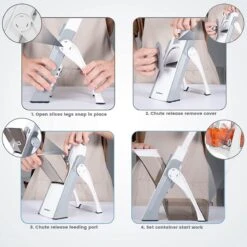 Ntech Mandoline Groentesnijder Keukensnijder ­– Mandoline Snijmachine -Handmatig –Schijfjes / Blokjes / Reepjes / Julliene - Friteuse Aardappelsnijder -Merkloos Winkel 1200x1200 1414