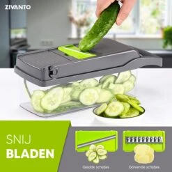 Groentesnijder - Mandoline, Keukensnijder & Uiensnijder - Multifunctioneel Groente Snijder - Spiraalsnijder - Frietsnijder - Rasp - BPA Vrij & Anti-slip - Inclusief Handleiding - 15 Delig Van Zivanto -Merkloos Winkel 1200x1200 1444