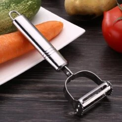 ESTARK® Dunschiller - Julienne & Groenteschiller - Groentesnijder - Uiensnijder - Spiraalsnijder - Juliennerasp - Juliennesnijder - Sliertensnijder - Multifunctionele Groenten Schiller Aardappel Schiller - Dunschiller RVS -Merkloos Winkel 1200x1200 1543